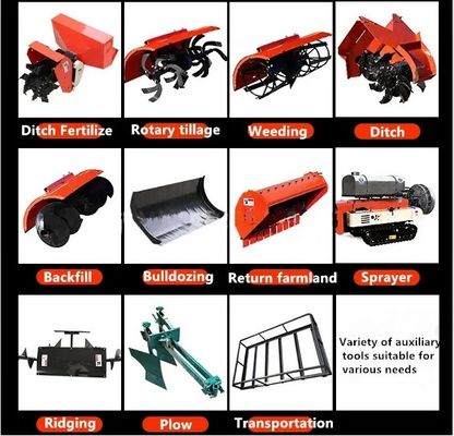 Ackerschlepper-Gang-Antrieb Mini Tiller Machine For Planter der Raupen-15KM/H
